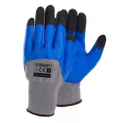   X-Target Latex mártott szerelőkesztyű (kék / fekete) L / 9