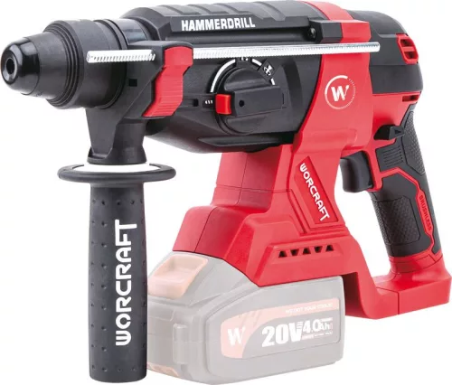 Fúrókalapács Worcraft CRH-S20LiBC, 20V Li-ion, SDS+, 3J, szénkefe nélküli