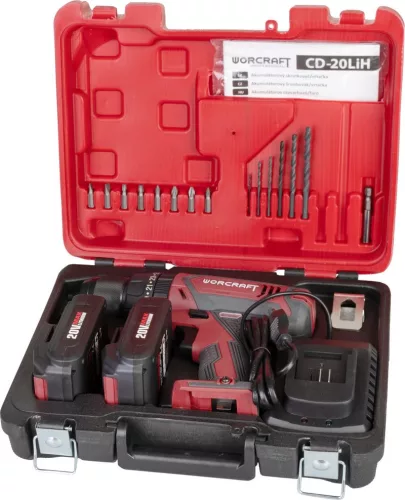 Worcraft CD-20LiH ütvefúró, 2db akkumulátorral és töltővel