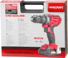 Worcraft CHD-S20LiWB fúró csavarozó gép, 20V, 2x Li-ion 2.0 Ah, szénkefe nélküli, kofferban