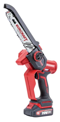 Worcraft CHS-S20LiBDM ShareSYS, szénkefe nélküli, 20V Li-ion, 8" lánc, mini láncfűrész szett