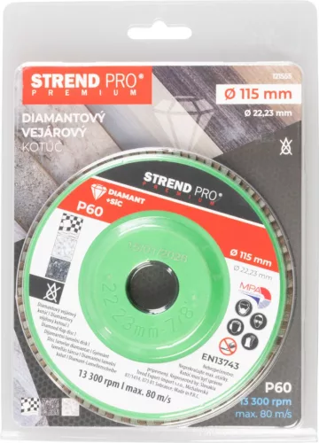 Strend Pro Premium lamellás gyémánt csiszolókorong 115X22 mm, P60