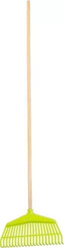 Strend Pro R142 műanyag lombseprű, 22 fogas, fa nyéllel, értékcsökkentett