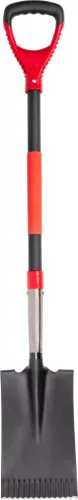 Strend Pro prémium RedShark, egyes ásó, D fogantyúval, üvegszálas nyéllel, 1150 mm