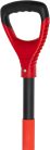Strend Pro prémium RedShark, hosszú ásó, D fogantyúval, üvegszálas nyéllel, 1280 mm