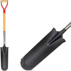   Strend Pro prémium RedShark, hosszú ásó, D fogantyúval, fa nyéllel, 1280 mm