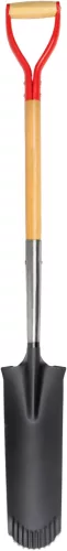 Strend Pro prémium RedShark, hosszú ásó, D fogantyúval, fa nyéllel, 1280 mm