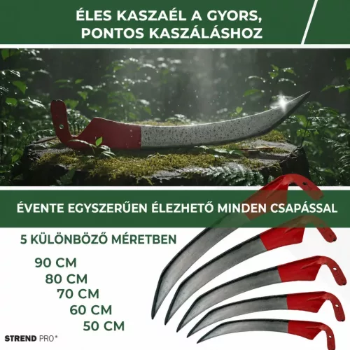 Strend Pro kovácsolt kasza 600 mm, fém nyéllel