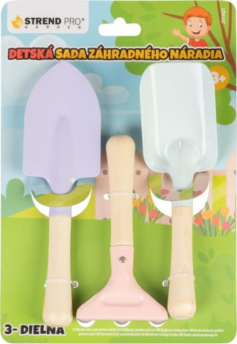 Strend Pro kerti szerszámkészlet gyerekeknek, fa+acél, 3 db-os