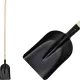 Strend Pro keskeny lapát 185 x 260 mm, fekete, nyéllel