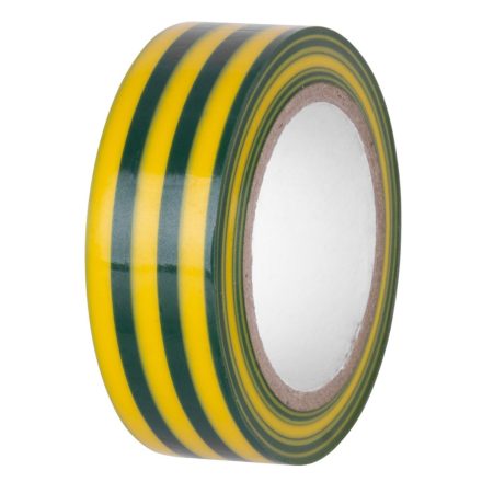 Strend Pro zöld sárga szigetelőszalag, 19 mm, L-10 m, PVC