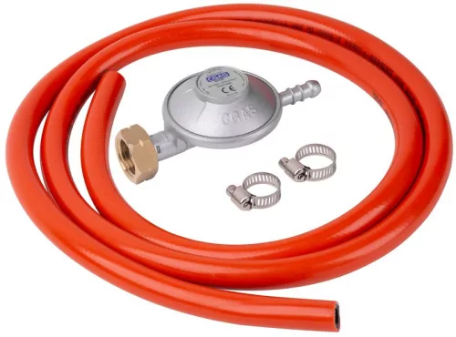Strend Pro CGAS C31-30 reduktor, 28-30 mbar, UK8 mm, EN16129, 2 db bilincs, 1,5 m tömlő