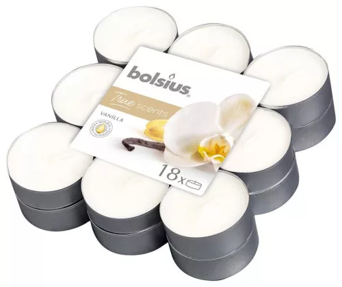 Bolsius teamécses, vanília illat, 18 db