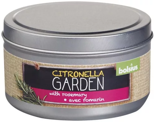 Bolsius Jar Citronella gyertya fém dobozban