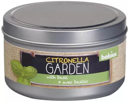 Bolsius Jar Citronella gyertya fém dobozban