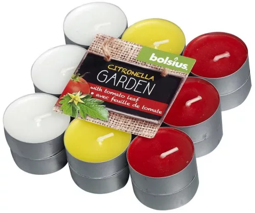 Bolsius Tealight Citronella gyertya vegyes színek, 18 db