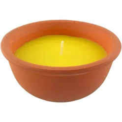 Citronella terrakotta gyertya, 220 g, 60X150 mm