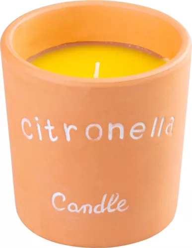 Citronella, rovarriasztó gyertya, terrakotta, 185 g, 100x100 mm