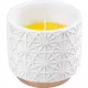 Citronella gyertya, rovarriasztó, dekoratív fehér tartóban, 200 g, 110x100 mm