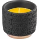 Citronella gyertya, rovarriasztó, dekoratív fekete tartóban, 200 g, 110x100 mm