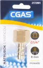 CGAS balmenetes hollander, egyirányú, G1/4''-LH, anyával