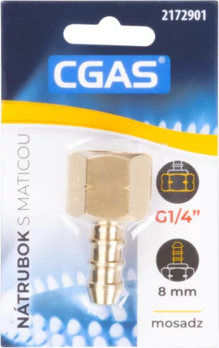 CGAS balmenetes hollander, egyirányú, G1/4''-LH, anyával
