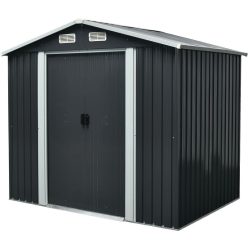 Strend Pro kerti fém tároló, antracit, 236x174x206 cm