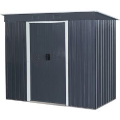   Strend Pro kerti fém tároló alappal, antracit, 217x110 x174 cm