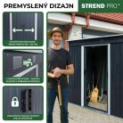 Strend Pro kerti fém tároló alappal, antracit, 217x110 x174 cm