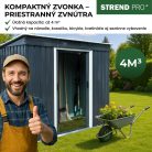 Strend Pro kerti fém tároló alappal, antracit, 217x110 x174 cm