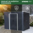 Strend Pro kerti fém tároló alappal, antracit, 217x110 x174 cm