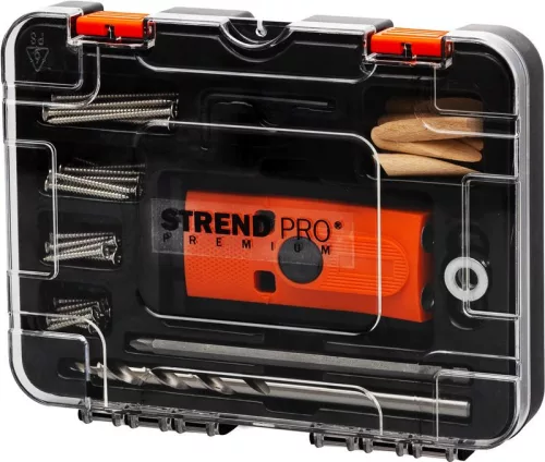 Strend Pro Premium készlet, ferde dübel illesztésekhez való furatok fúrásához, 55-db-os