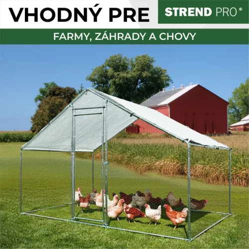 Strend Pro baromfi ketrec tetővel 3 X 2 X 2 méter