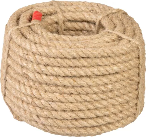 Strend Pro tekercselt három szálas juta kötél, 10 mm-es, 20 m