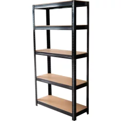 Strend Pro fém polc MDF lapokkal, 5 polc,antracit