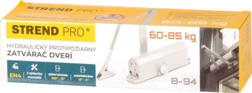 Strend Pro ajtócsukó, 60-85 kg, EN4, hidraulikus tűzálló