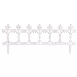   Strend Pro Garden műanyag díszkerítés, fehér, 87x34 cm, 4 db
