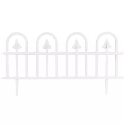   Strend Pro Garden műanyag díszkerítés, fehér, 61x32 cm, 4 db