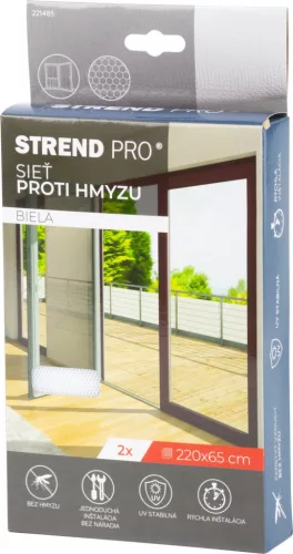 FlyScreen háló rovarok és szúnyogok ellen erkélyajtóra, fehér, 220X65 cm, 2 db-os csomag