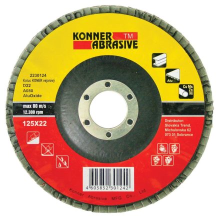 Strend Pro lamellás csiszolókorong 125 mm, A40, fára és fémre