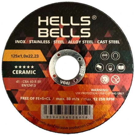 Hells Bells SG-Ceramic vágótárcsa, fémhez, 125 x 1 x 22,2 mm