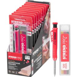   Strend Pro furatjelölő ceruza nehezen hozzáférhető helyekhez, tartalék hegyekkel