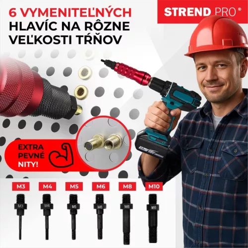 Strend Pro prémium szegecsanyahúzó fúrógéphez