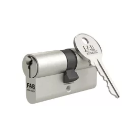   FAB 1.00*/DNm 30+30 zárbetét, 3 kulcs, szatén nikkel bevonattal