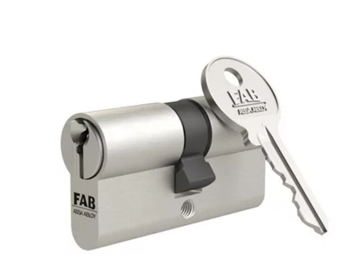 FAB 1.00*/DNm 30+30 zárbetét, 3 kulcs, szatén nikkel bevonattal