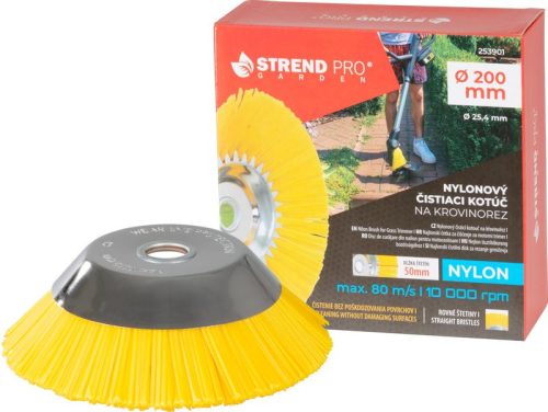 Strend Pro Nylon tisztító kefe fűkaszához, 200 x 25,4