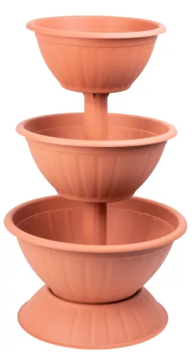 Strend Pro terrakotta virágtartó, három szintes,79 cm