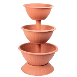  Strend Pro terrakotta virágtartó, három szintes,86 cm