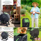Komposztáló Strend Pro Garden, forgódobos, 70 liter, fekete