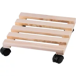 Strend Pro görgős alátét, fa, 30x30x7 cm, max:50 kg